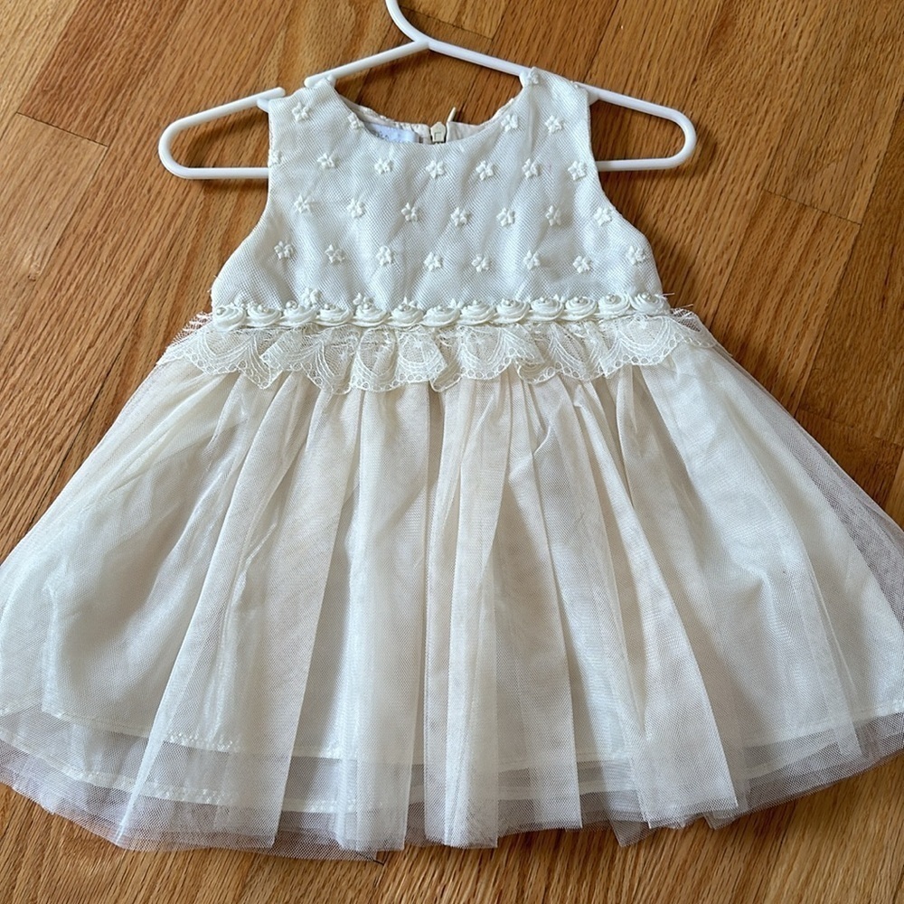 Sweet Heart Rose Dress | 3-6 Months | Ivory